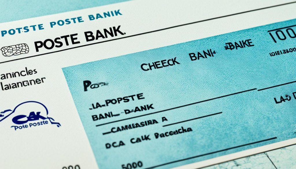 cheque de banque la poste